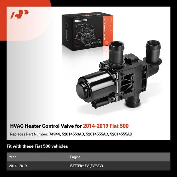 HVAC Heater Control Valve for 2014-2019 Fiat 500