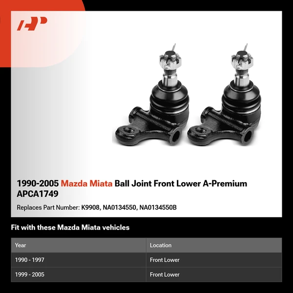 1990-2005 Mazda Miata Ball Joint Front Lower A-Premium APCA1749