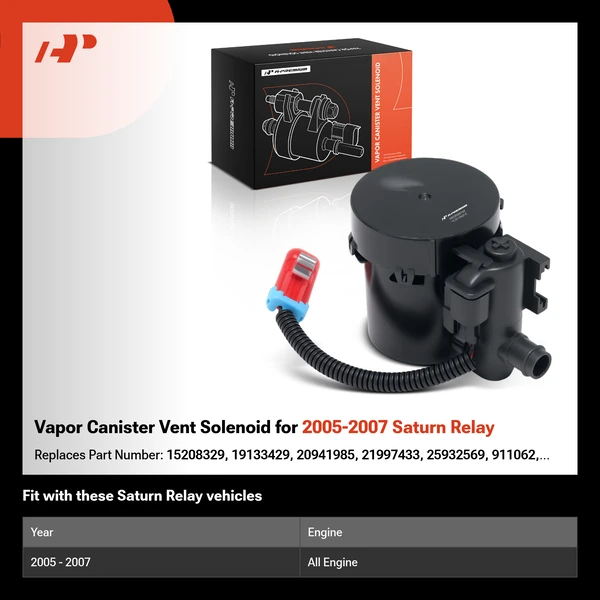 Vapor Canister Vent Solenoid for 2005-2007 Saturn Relay