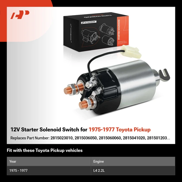 12V Starter Solenoid Switch for 1975-1977 Toyota Pickup