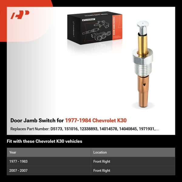 Door Jamb Switch for 1977-1984 Chevrolet K30