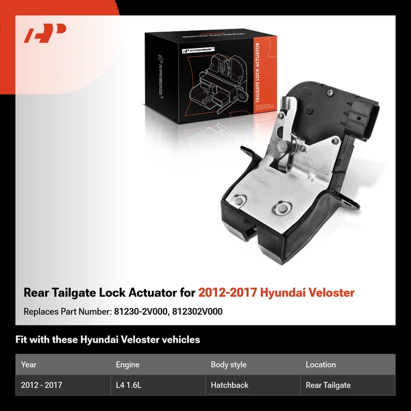 Rear Tailgate Lock Actuator for 2012-2017 Hyundai Veloster