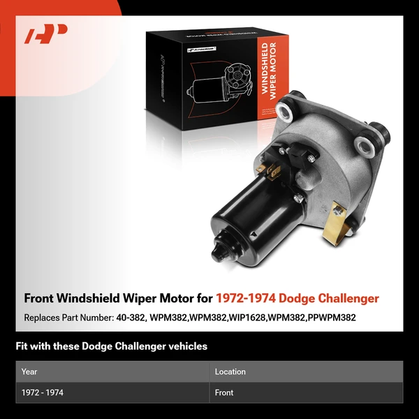 Front Windshield Wiper Motor for 1972-1974 Dodge Challenger