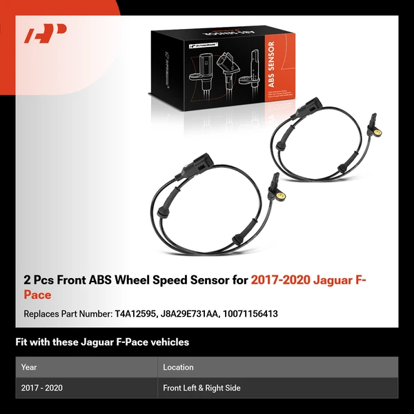 2 Pcs Front ABS Wheel Speed Sensor for 2017-2020 Jaguar F-Pace