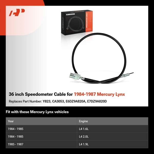 36 inch Speedometer Cable for 1984-1987 Mercury Lynx
