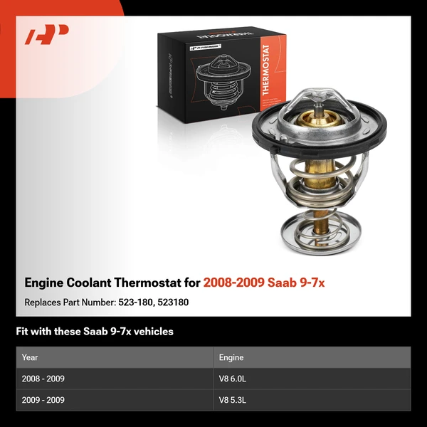 Engine Coolant Thermostat for 2008-2009 Saab 9-7x