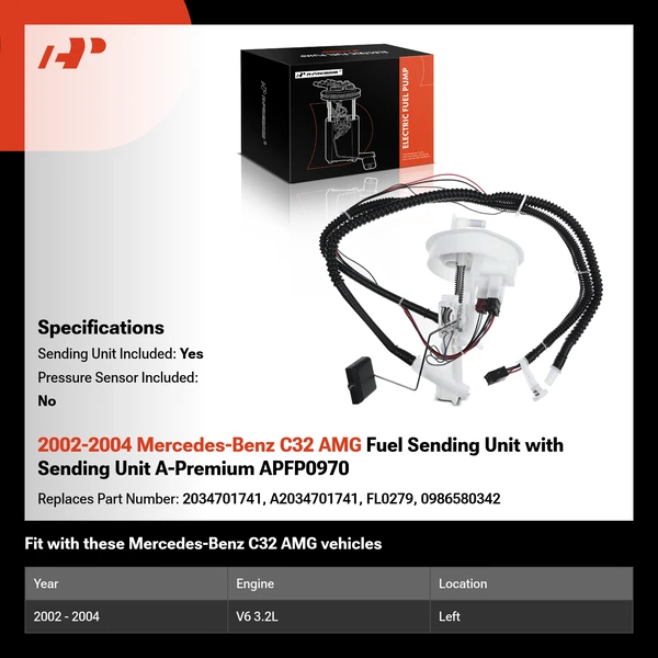 2002-2004 Mercedes-Benz C32 AMG Fuel Sending Unit with Sending Unit A-Premium APFP0970