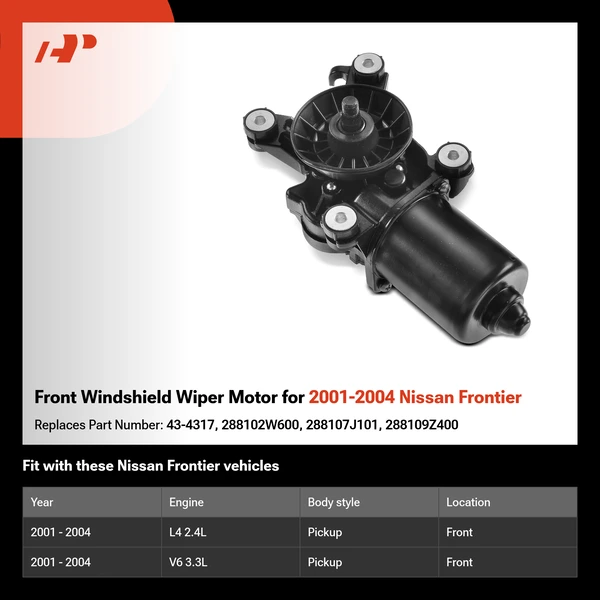 Front Windshield Wiper Motor for 2001-2004 Nissan Frontier
