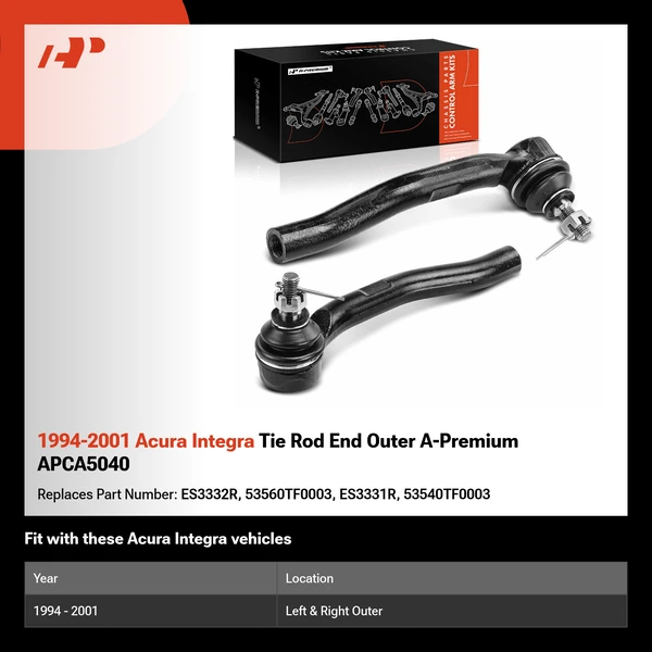 1994-2001 Acura Integra Tie Rod End Outer A-Premium APCA5040
