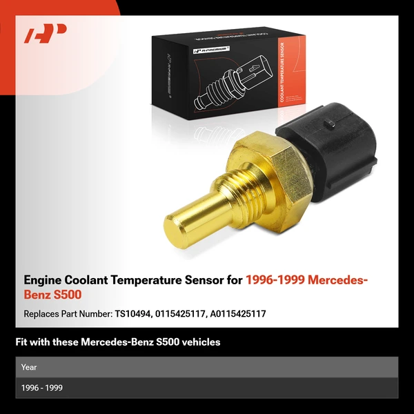 Engine Coolant Temperature Sensor for 1996-1999 Mercedes-Benz S500