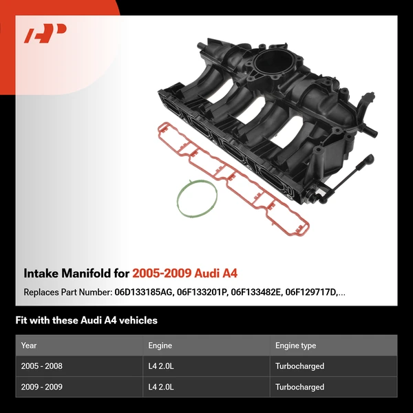 Intake Manifold for 2005-2009 Audi A4