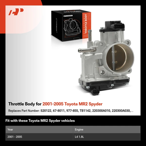Throttle Body for 2001-2005 Toyota MR2 Spyder