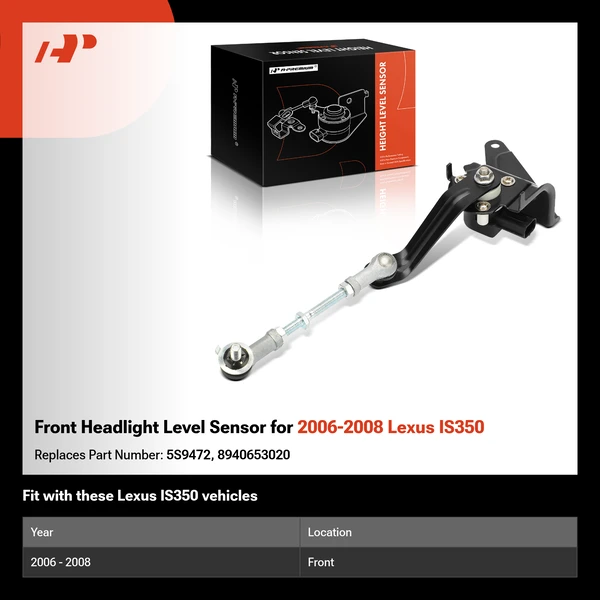 Front Headlight Level Sensor for 2006-2008 Lexus IS350
