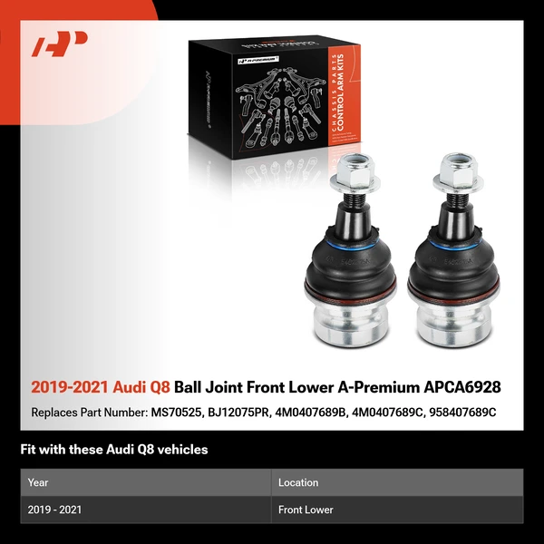 2019-2021 Audi Q8 Ball Joint Front Lower A-Premium APCA6928