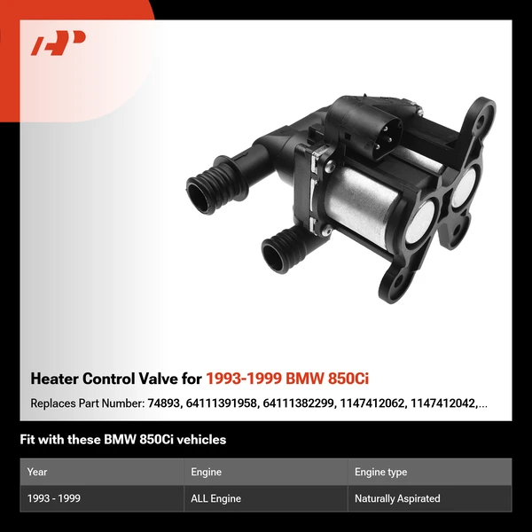 Heater Control Valve for 1993-1999 BMW 850Ci