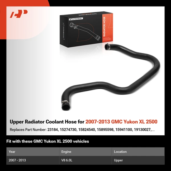 Upper Radiator Coolant Hose for 2007-2013 GMC Yukon XL 2500