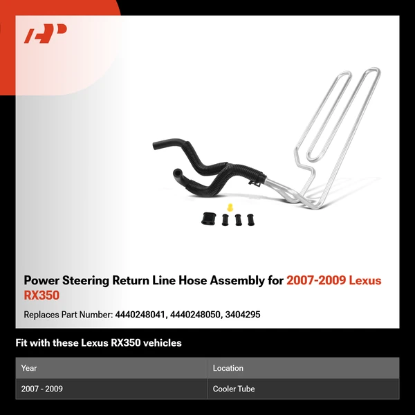 Power Steering Return Line Hose Assembly for 2007-2009 Lexus RX350