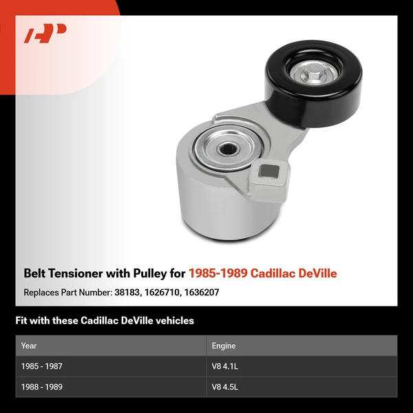 Belt Tensioner with Pulley for 1985-1989 Cadillac DeVille