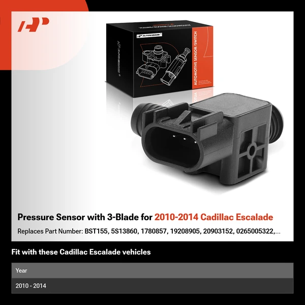Pressure Sensor with 3-Blade for 2010-2014 Cadillac Escalade