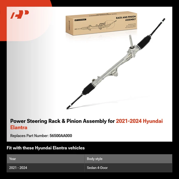 Power Steering Rack & Pinion Assembly for 2021-2024 Hyundai Elantra