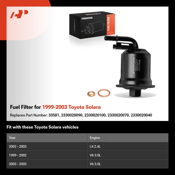 Fuel Filter for 1999-2003 Toyota Solara