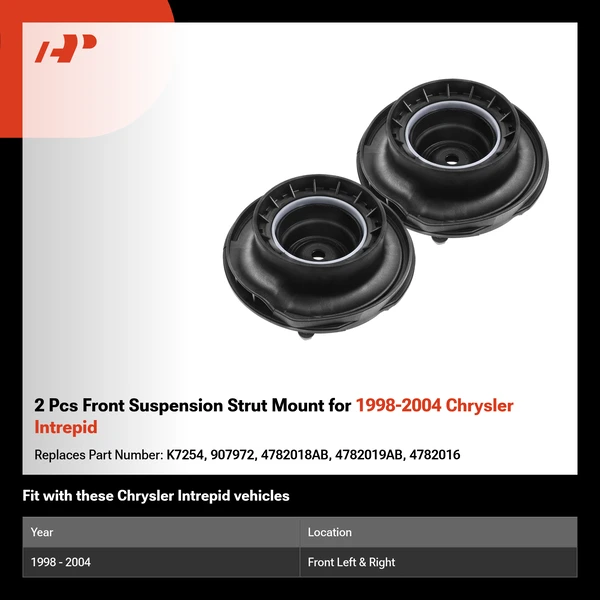 2 Pcs Front Suspension Strut Mount for 1998-2004 Chrysler Intrepid