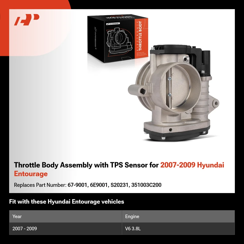 Throttle Body Assembly with TPS Sensor for 2007-2009 Hyundai Entourage