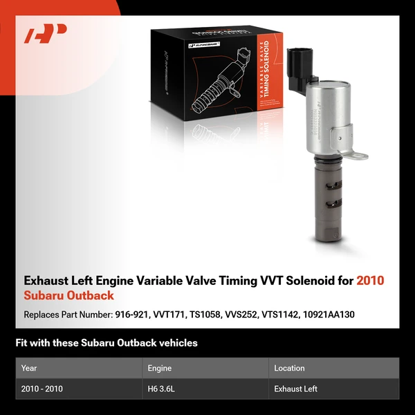 Exhaust Left Engine Variable Valve Timing VVT Solenoid for 2010 Subaru Outback