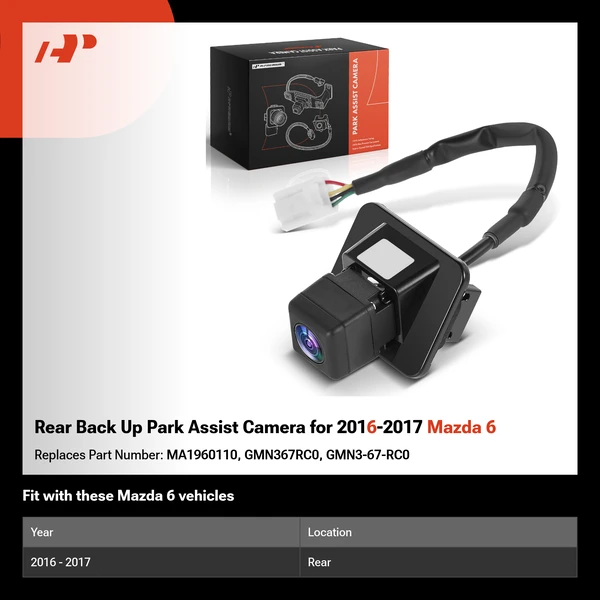 Rear Back Up Park Assist Camera for 2016-2017 Mazda 6