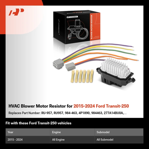 HVAC Blower Motor Resistor for 2015-2024 Ford Transit-250