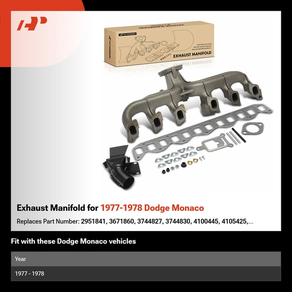 Exhaust Manifold for 1977-1978 Dodge Monaco