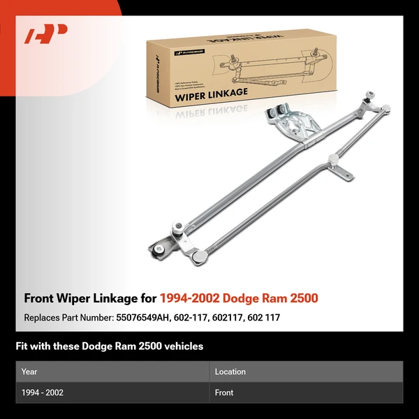 Front Wiper Linkage for 1994-2002 Dodge Ram 2500