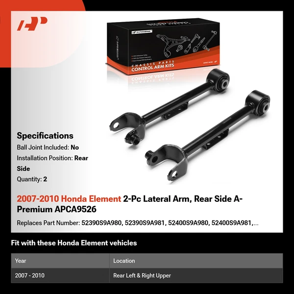 2007-2010 Honda Element 2-Pc Lateral Arm, Rear Side A-Premium APCA9526