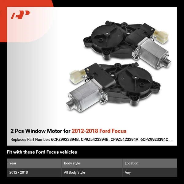 2 Pcs Window Motor for 2012-2018 Ford Focus