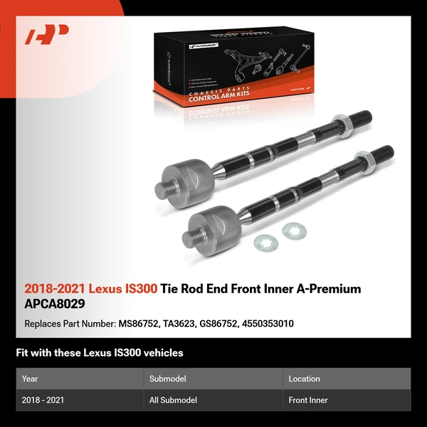 2018-2021 Lexus IS300 Tie Rod End Front Inner A-Premium APCA8029