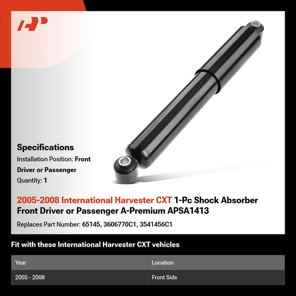 2005-2008 International Harvester CXT 1-Pc Shock Absorber Front Driver or Passenger A-Premium APSA1413