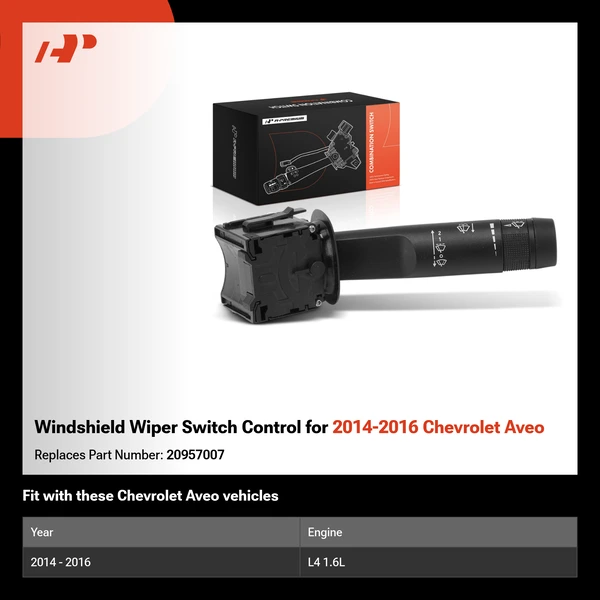 Windshield Wiper Switch Control for 2014-2016 Chevrolet Aveo