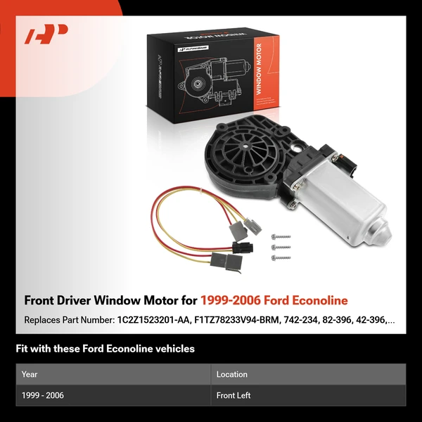 Front Driver Window Motor for 1999-2006 Ford Econoline