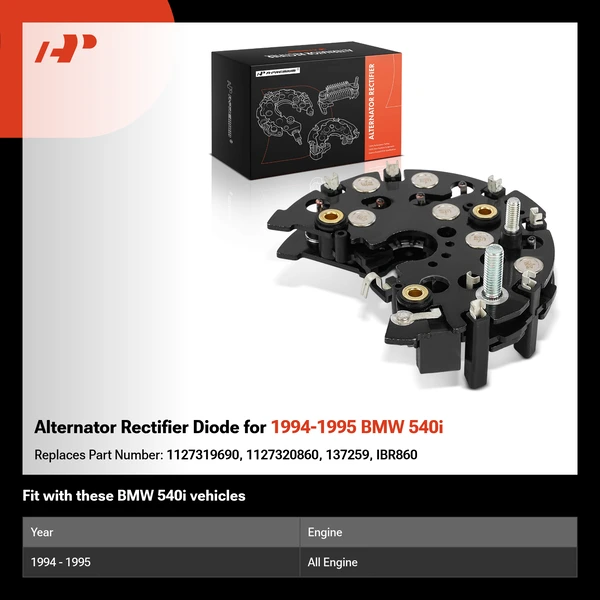 Alternator Rectifier Diode for 1994-1995 BMW 540i