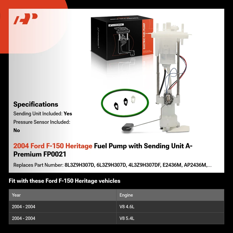 2004 Ford F-150 Heritage Fuel Pump with Sending Unit A-Premium FP0021