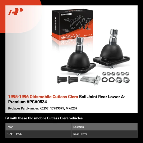 1995-1996 Oldsmobile Cutlass Ciera Ball Joint Rear Lower A-Premium APCA0834