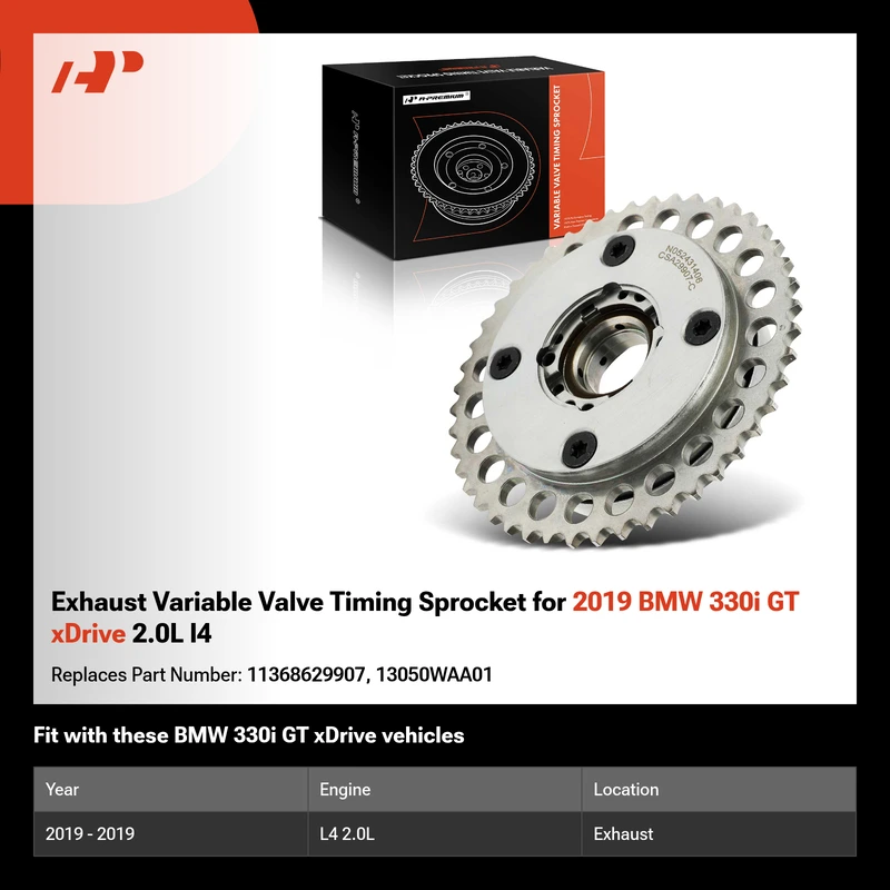 Exhaust Variable Valve Timing Sprocket for 2019 BMW 330i GT xDrive 2.0L l4