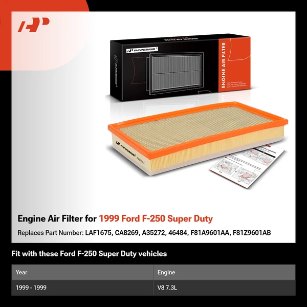 Engine Air Filter for 1999 Ford F-250 Super Duty