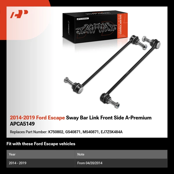 2014-2019 Ford Escape Sway Bar Link Front Side A-Premium APCA5149