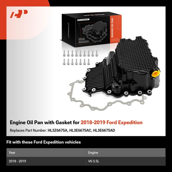 Engine Oil Pan with Gasket for 2018-2019 Ford Expedition