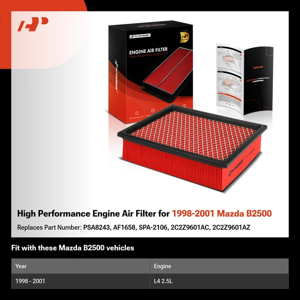 High Performance Engine Air Filter for 1998-2001 Mazda B2500
