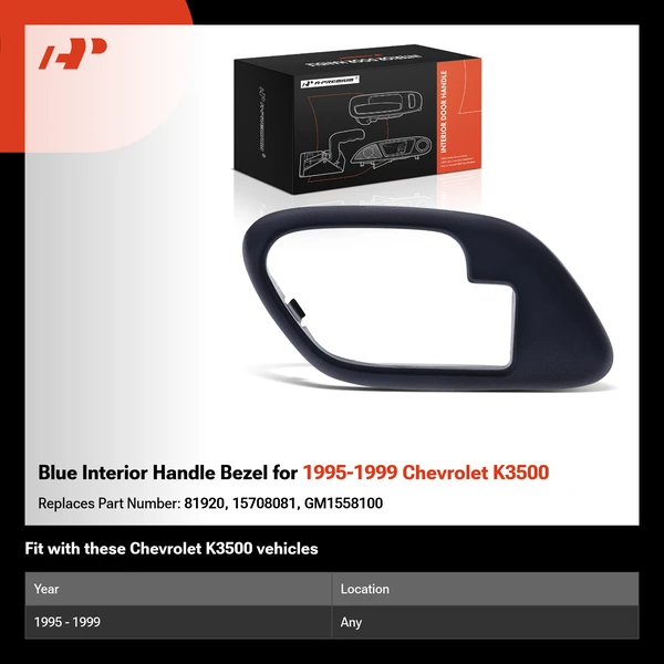 Blue Interior Handle Bezel for 1995-1999 Chevrolet K3500
