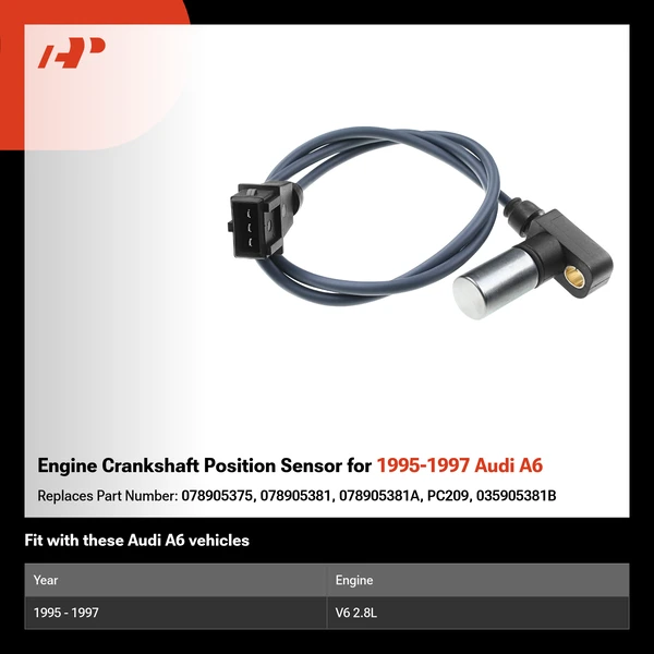 Engine Crankshaft Position Sensor for 1995-1997 Audi A6