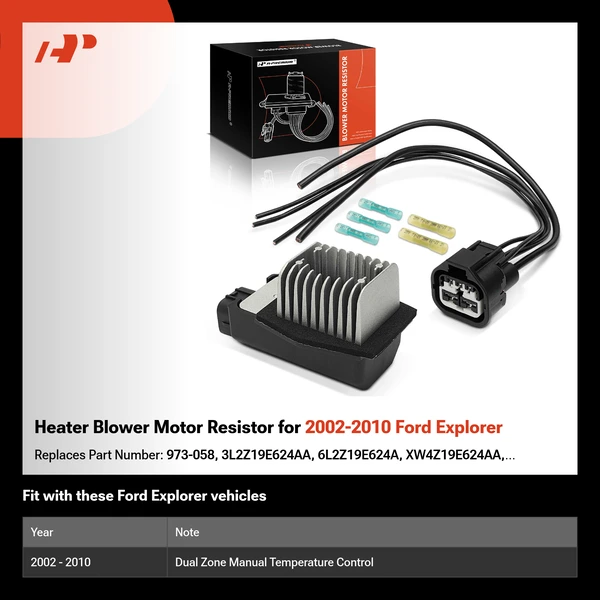 Heater Blower Motor Resistor for 2002-2010 Ford Explorer