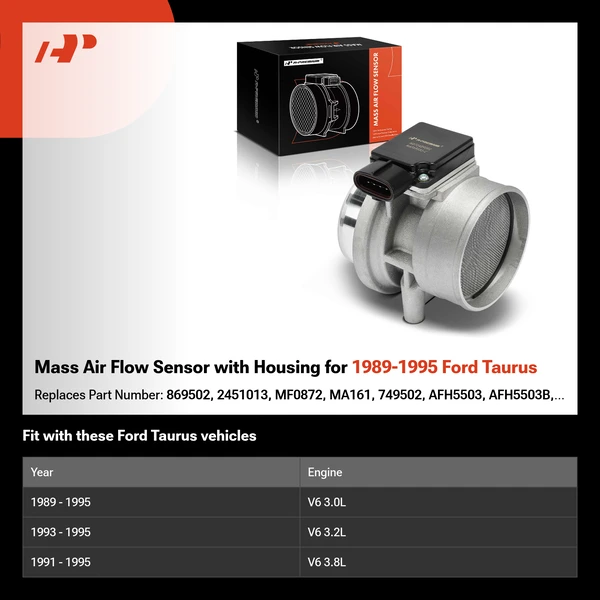 Mass Air Flow Sensor with Housing for 1989-1995 Ford Taurus